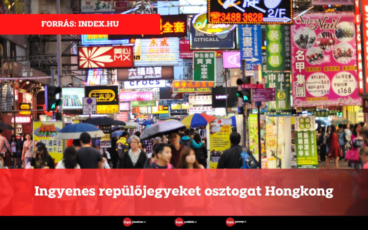 Ingyenes repülőjegyeket osztogat Hongkong