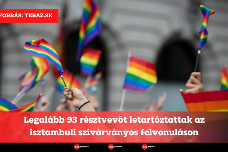 Legalább 93 résztvevőt letartóztattak az isztambuli szivárványos felvonuláson