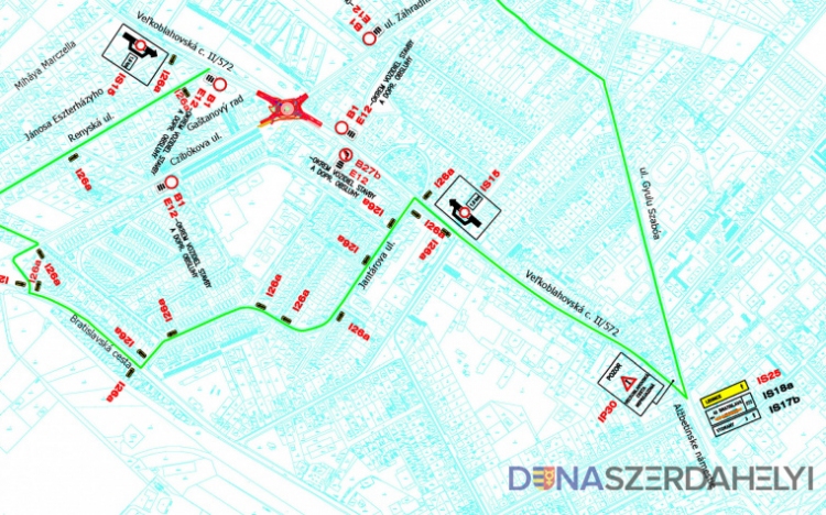 Dunaszerdahely: Március 1-jén kezdődik a sikabonyi körforgalom építése, lezárásokra is kell számítani