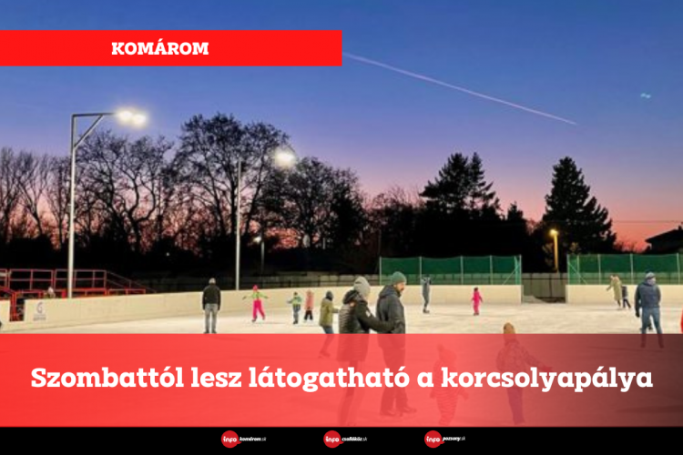 Komárom: Szombattól lesz látogatható a korcsolyapálya